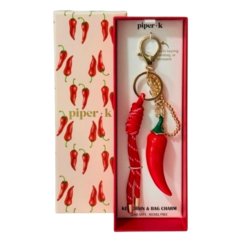 🌶▪️ Piper K▪️ Red Hot Chili Pepper Bag Charm / Key Chain
